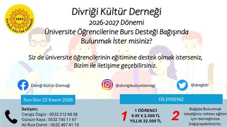 DKD 2026-2027 Yüksek Öğrenim Burs Bağışları