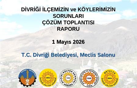 DİVRİĞİ İLÇEMİZİN ve KÖYLERİMİZİN SORUNLARI ÇÖZÜM TOPLANTISI RAPORU