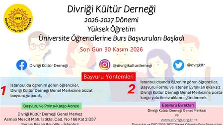 DKD 2026-2027 Yüksek Öğrenim Burs Başvuruları